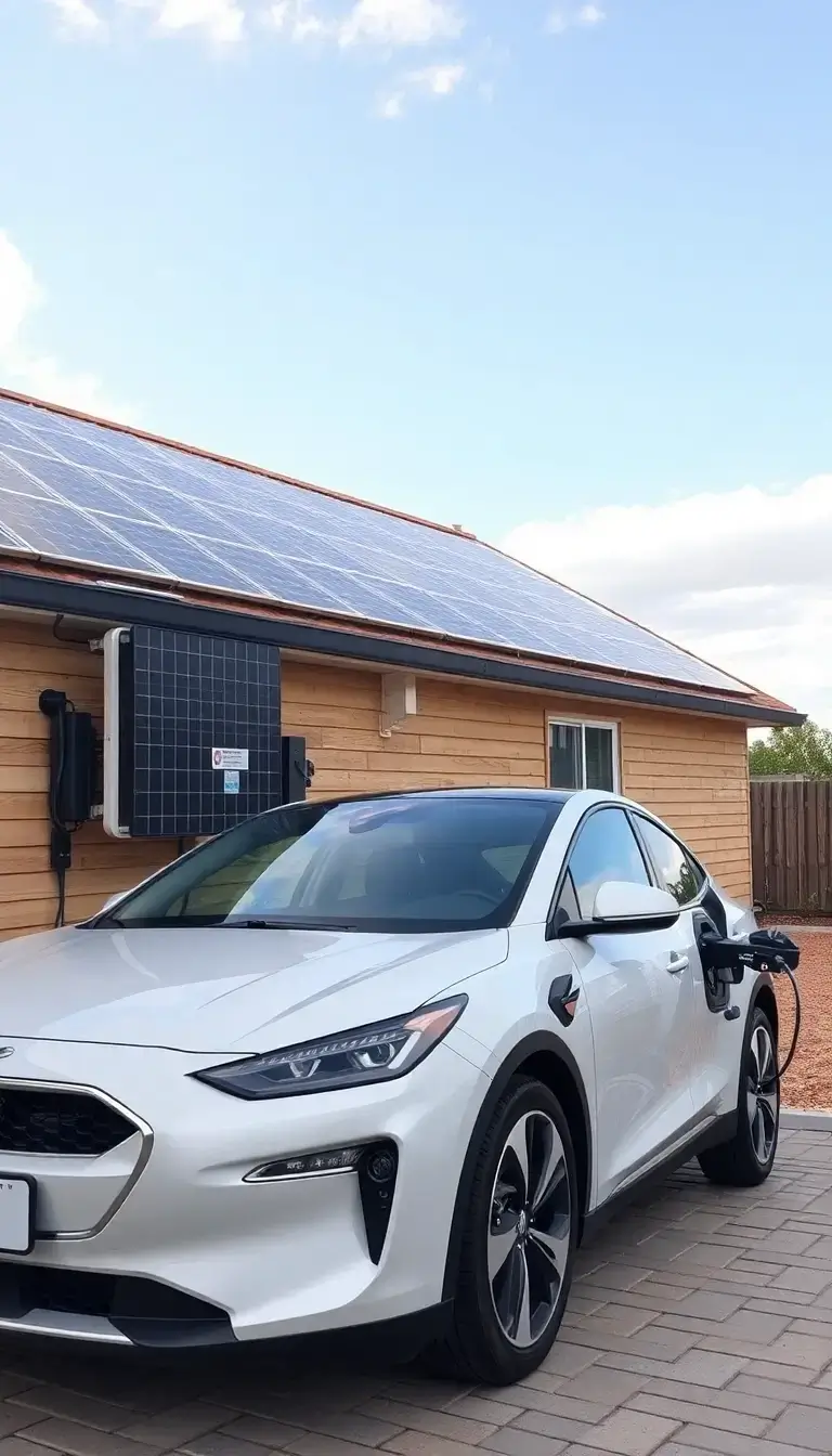 EV charger installation in an Australian home with solar panels and a battery storage system