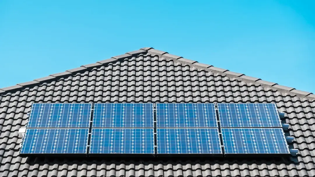 Solar battery EV charger system installed at an Australian home with rooftop solar panels